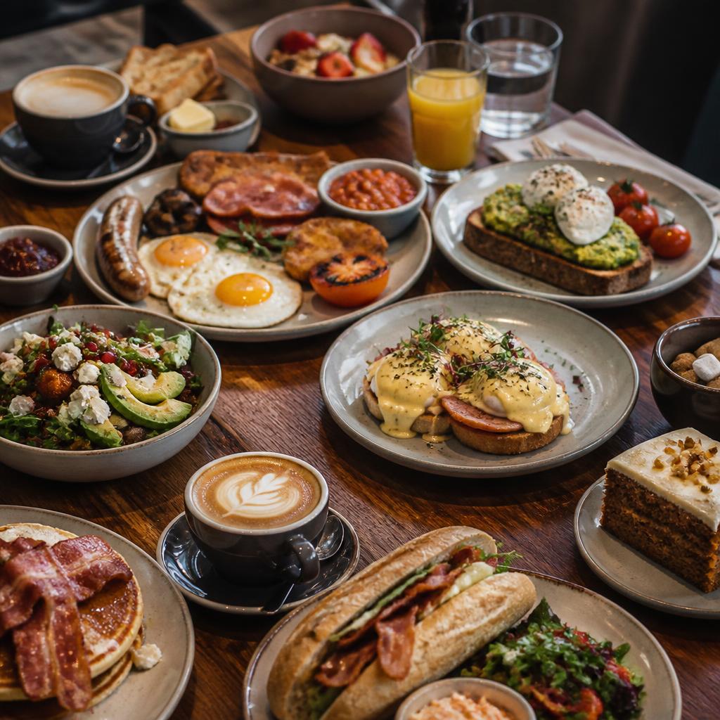 British cafe, breakfast and brunch